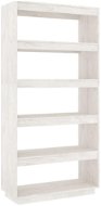 Shumee deliaca stena biela 80 × 35 × 167 cm masívna borovica, 810895 - Regál
