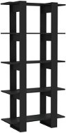 Shumee deliaca stena čierna 80 × 30 × 160 cm drevotrieska, 811566 - Knižnica