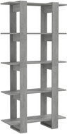 Shumee dělící stěna betonově šedá 80×30×160 cm dřevotříska, 811569 - Knihovna