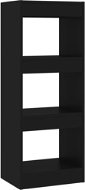 Shumee deliaca stena čierna 40 × 30 × 103 cm drevotrieska, 811611 - Knižnica
