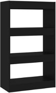 Shumee dělící stěna černá 60×30×103 cm dřevotříska, 811656 - Knihovna