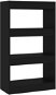 Shumee dělící stěna černá 60×30×103 cm dřevotříska, 811656 - Regál