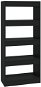 Shumee deliaca stena čierna 60 × 30 × 135 cm kompozitné drevo, 811665 - Knižnica