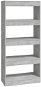Shumee dělící stěna šedá 60×30×135 cm kompozitní dřevo, 811668 - Knihovna