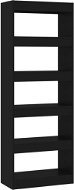 Shumee dělící stěna černá 60×30×166 cm dřevotříska, 811674 - Knihovna