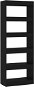 Shumee deliaca stena čierna 60 × 30 × 166 cm drevotrieska, 811674 - Knižnica