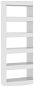 Shumee deliaca stena biela vysoký lesk 60 × 30 × 166 cm drevotrieska, 811679 - Regál