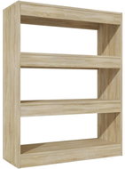 Shumee dělicí stěna dub sonoma 80×30×103 cm kompozitní dřevo, 811703 - Knihovna