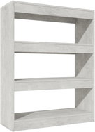 Shumee dělicí stěna beton šedá 80×30×103 cm kompozitní dřevo, 811704 - Knihovna
