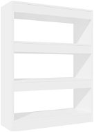 Shumee deliaca stena biela lesklá 80 × 30 × 103 cm kompozitné drevo, 811706 - Knižnica