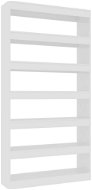 Shumee dělicí stěna bílá lesklá 100×30×198cm kompozitní dřevo, 811778 - Knihovna