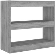 Shumee dělící stěna šedá sonoma 80×30×72 cm, 813615 - Knihovna