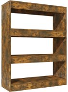 Shumee dělicí stěna kouřový dub 80×30×103 cm kompozitní dřevo, 813617 - Knihovna
