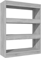 Shumee dělicí stěna šedá sonoma 80×30×103 cm kompozitní dřevo, 813618 - Knihovna