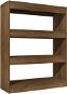 Shumee dělicí stěna hnědý dub 80×30×103 cm kompozitní dřevo, 813619 - Knihovna