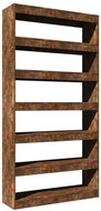 Shumee dělicí stěna kouřový dub 100×30×198cm kompozitní dřevo, 813641 - Knihovna