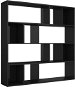 Shumee Zástěna/ černá vysoký lesk 110×24×110 cm dřevotříska, 800367 - Knihovna