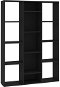 Shumee deliaca stena čierna 100 × 24 × 140 cm drevotrieska, 800442 - Regál