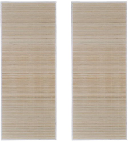 Rectangular carpets made of natural bamboo 2 pcs 120x180 cm - Carpet - Main image