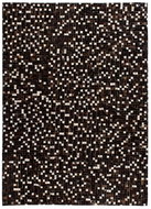 Carpet patchwork genuine leather 80x150 cm squares black and white - Carpet