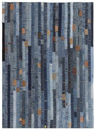 Patchwork rug from denim belts 80x150 cm denim blue - Carpet