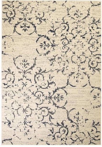 Modern carpet with floral pattern 160x230 cm beige-blue - Carpet - Main image