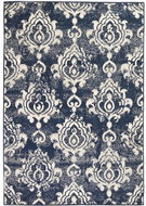 Modern carpet with cashmere pattern 80x150 cm beige-blue - Carpet