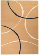 Modern carpet with a circular pattern 80x150 cm brown - Carpet
