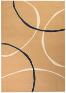 Modern carpet with a circular pattern 120x170 cm brown - Carpet