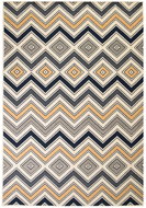 Modern carpet with zigzag pattern 120x170 cm brown-black-blue - Carpet