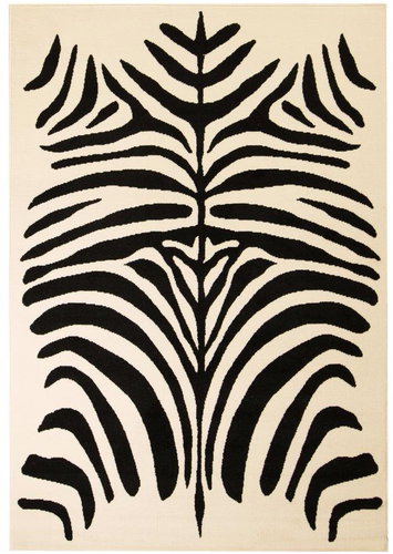 Modern carpet with zebra pattern 160x230 cm beige-black - Carpet - Main image