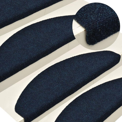 Samolepicí nášlapy na schody 10 ks navy 56x17x3 cm vpichované  - Stair Treads - Main image