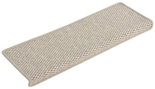 Samolepící nášlapy na schody vzhled sisal 15ks 65x25cm stříbrné - Stair Treads - Main image