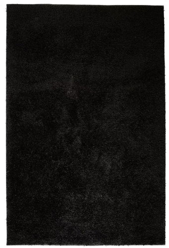 Piece rug with high pile Shaggy 80x150 cm black - Carpet - Main image