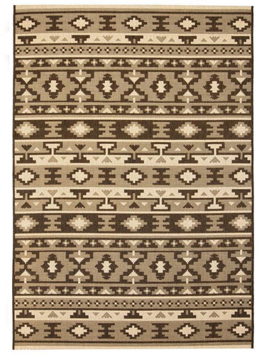 Outdoor / indoor piece rug, sisal, 140x200cm ethnic pattern - Carpet - Main image
