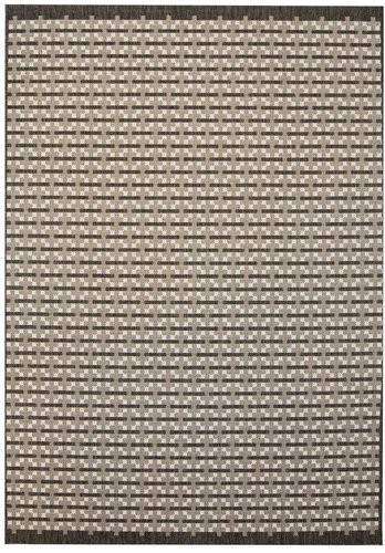 Outdoor / indoor piece rug, sisal, 140x200cm cube pattern - Carpet - Main image