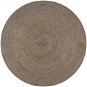 Ručne vyrobený koberec z juty okrúhly 120 cm sivý - Koberec