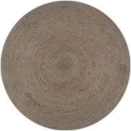 Ručne vyrobený koberec z juty okrúhly 150 cm sivý - Koberec