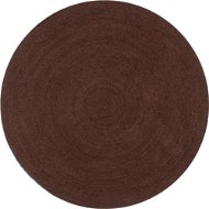 Handmade jute carpet round 90 cm brown - Carpet