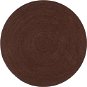 Ručne vyrobený koberec z juty okrúhly 150 cm hnedý - Koberec