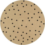 Handmade jute carpet with dotted print 120 cm - Carpet