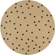 Handmade jute carpet with dotted print 150 cm - Carpet