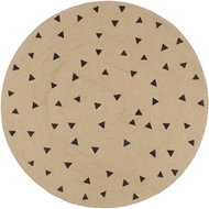 Handmade jute carpet with a triangular print of 120 cm - Carpet
