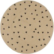 Ručne vyrobený koberec z juty s trojuholníkovou potlačou 150 cm - Koberec