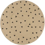 Handmade jute carpet with a triangular print 150 cm - Carpet