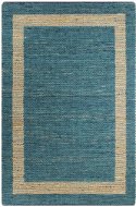 Ručne vyrábaný koberec juta modrý 80 × 160 cm - Koberec