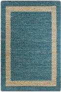 Ručne vyrábaný koberec juta modrý 120 × 180 cm - Koberec