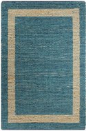 Ručne vyrábaný koberec juta, modrý 160 × 230 cm - Koberec