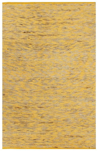 Handmade jute carpet yellow and natural 120x180 cm - Carpet - Main image