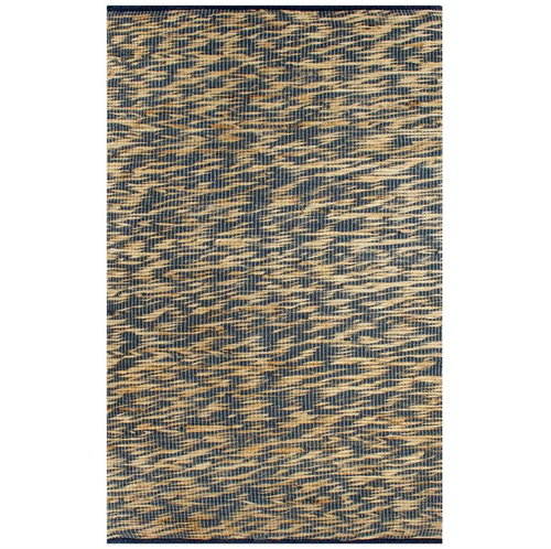 Handmade jute carpet blue and natural 160x230 cm - Carpet - Main image